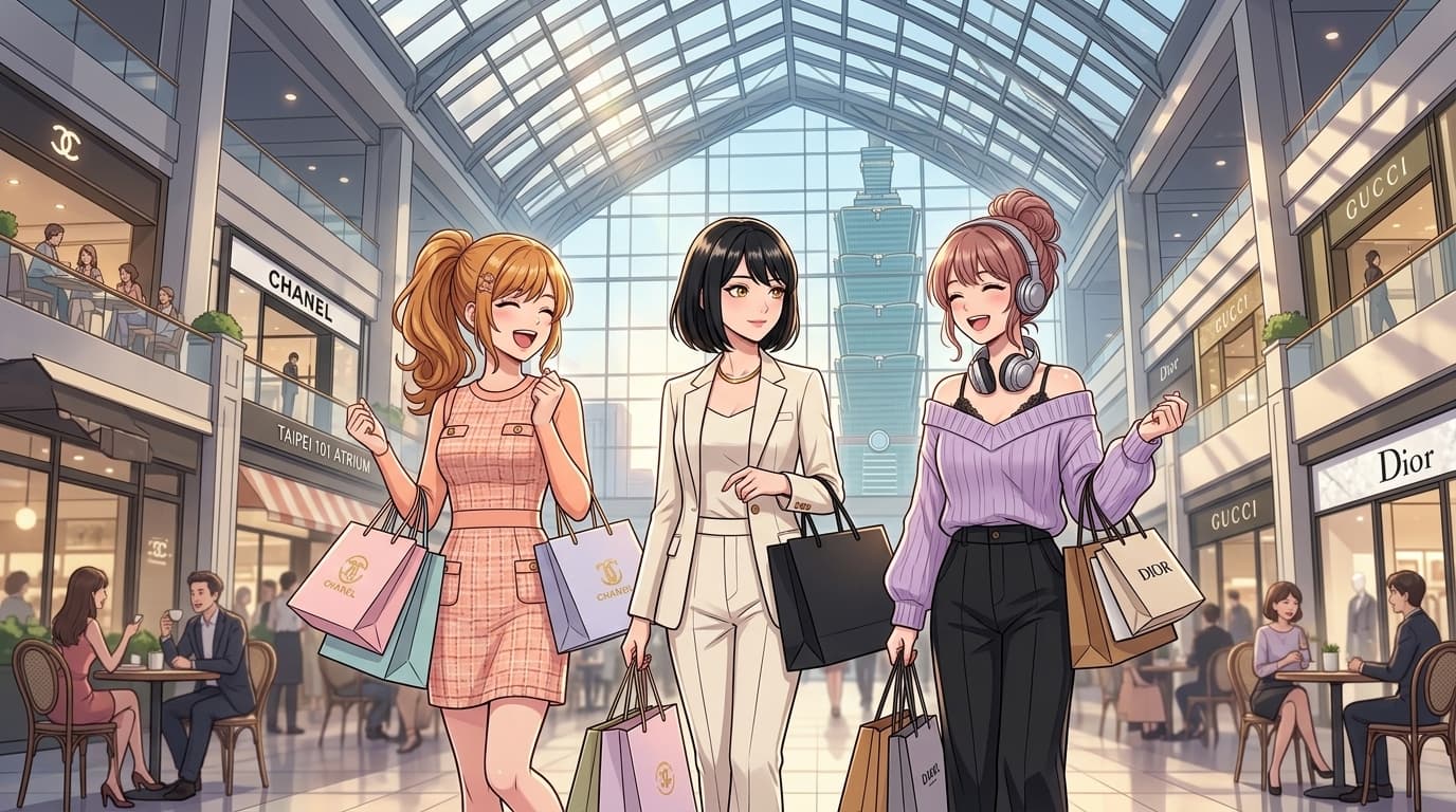 Phoebe, Mira & Sophie 4 樓都會花園廣場漫步 · 香奈兒與迪奧精品紙袋戰利品巡禮